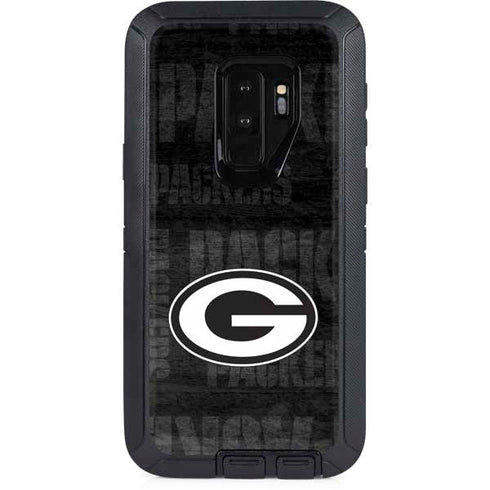 NFL Green Bay Packers Black & White Otterbox Defender Galaxy Skin